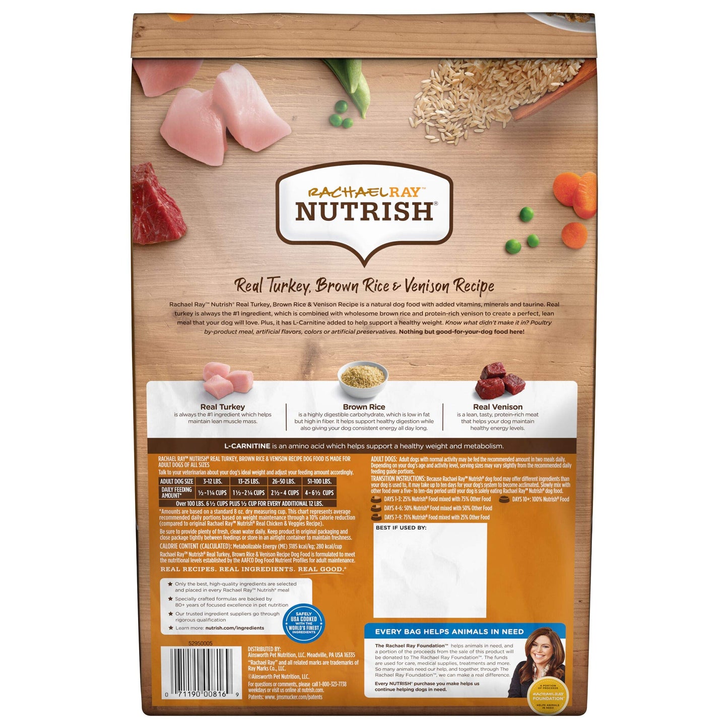Rachael Ray Nutrish Dry Dog Food, Turkey, Brown Rice & Venison Recipe for Weight Management, 5.5 Pounds