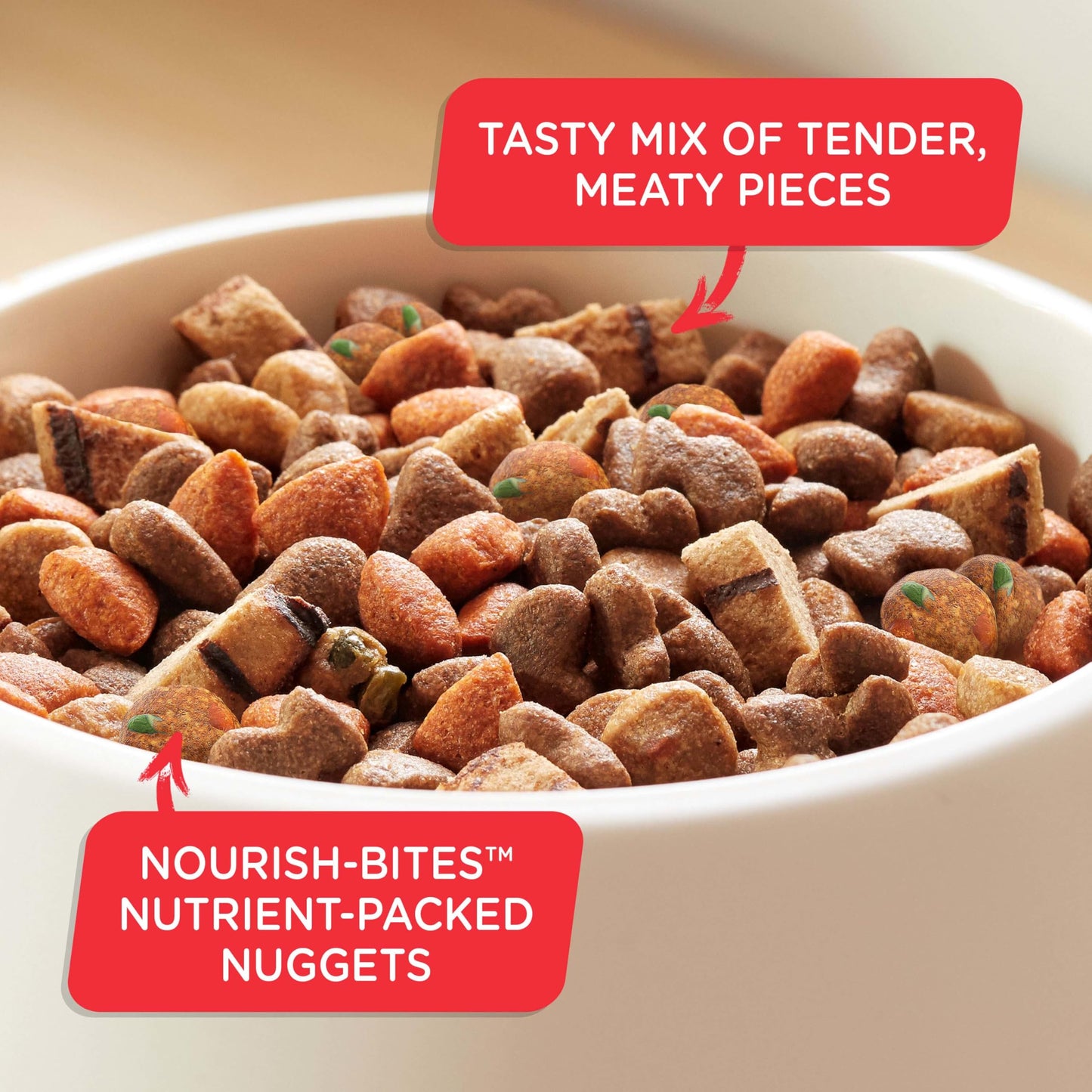 Nutrish Large Breed Real Beef, Pea, Carrot & Brown Rice Recipe Whole Health Blend Dry Dog Food, 14 lb. Bag (Rachael Ray)
