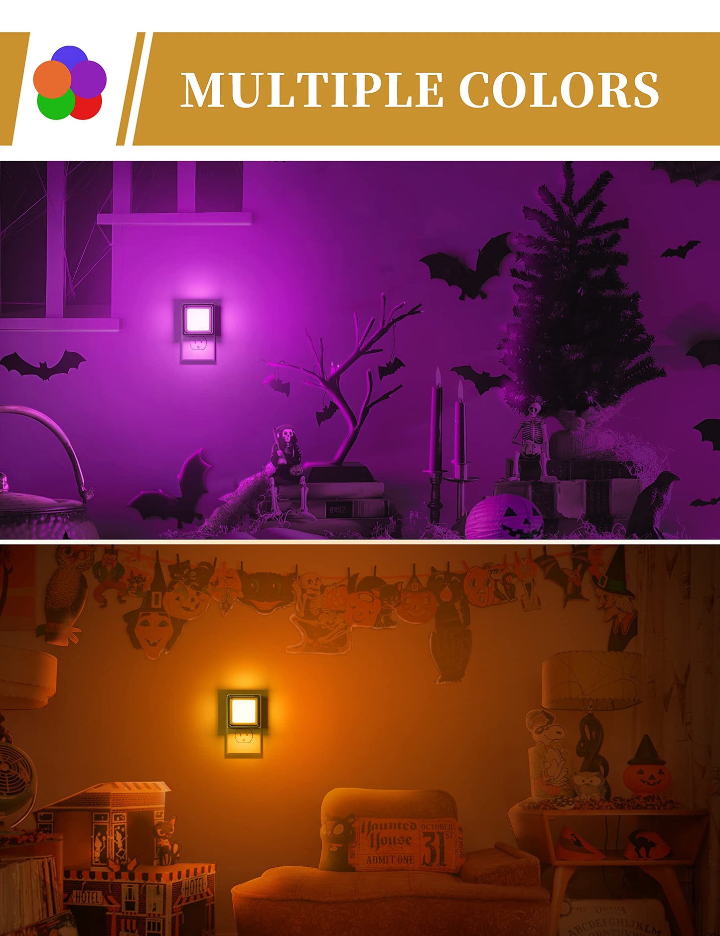DORESshop LED Night Light, Night Lights Plug Into Wall [2 Pack] with Dusk-to-Dawn Sensor, Dimmable Nightlights, Adjustable Brightness for Bathroom, Hallway, Bedroom,Kids Room,Stairway,Soft White