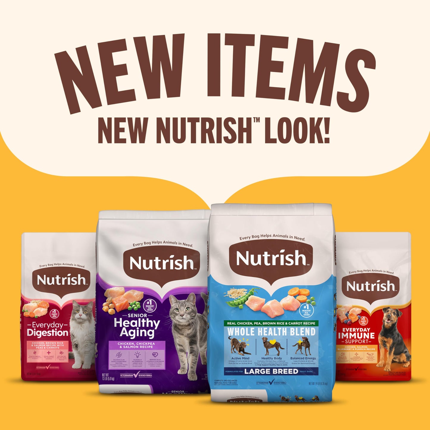 Nutrish Large Breed Real Beef, Pea, Carrot & Brown Rice Recipe Whole Health Blend Dry Dog Food, 14 lb. Bag (Rachael Ray)